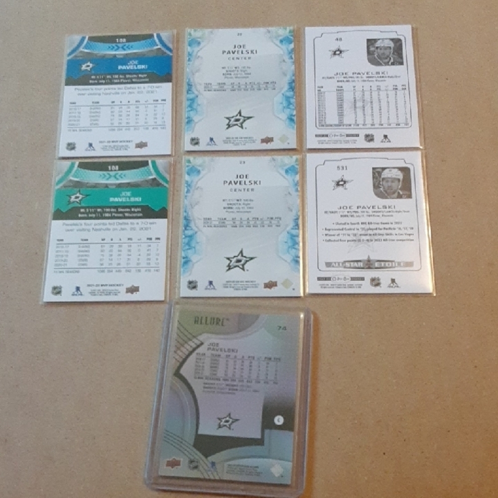 Joe Pavelski Dallas Stars Hockey Trading Cards Set - Picture 14 of 16